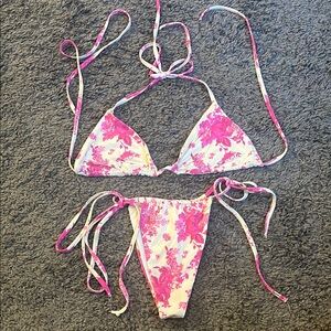 Pink Floral Bikini Set